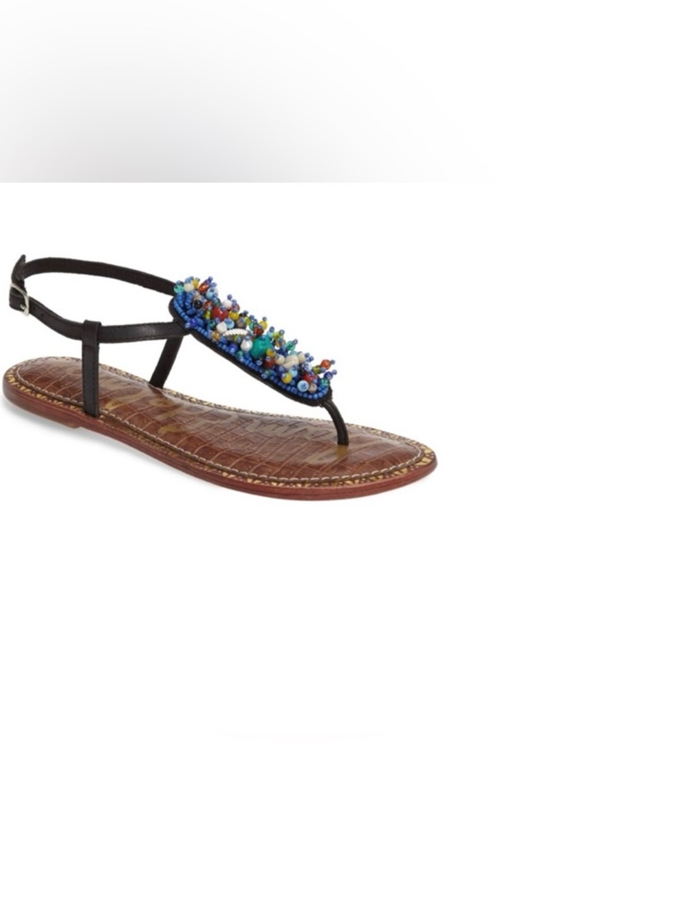 Sam Edelman Gabrielle Beaded Shell T Strap Thong Sandals. Women size : 8